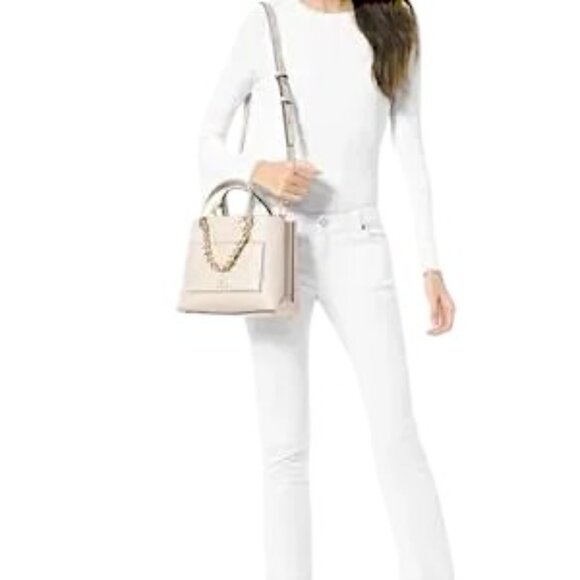 Michael Kors NEW Cece Light Sand 3 Compartment Small Chain Messenger Bag $328 - Picture 3 of 16